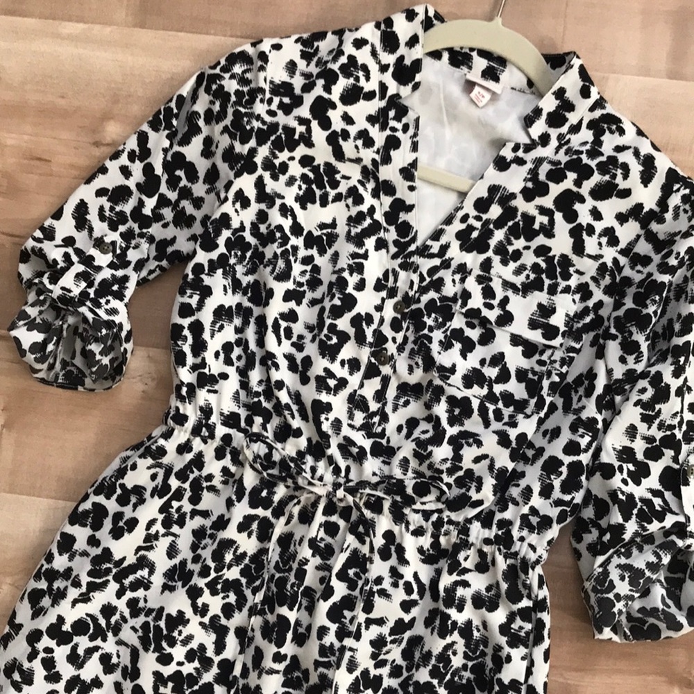 Animal Print Shirt Dress